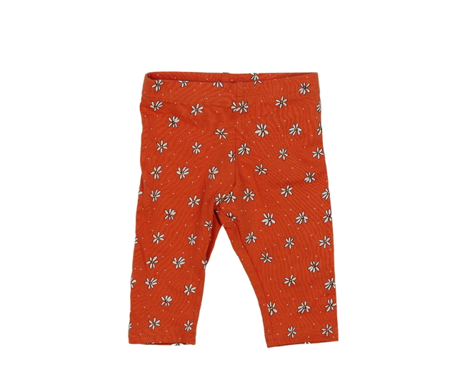 Oranžové květinové legíny Primark 