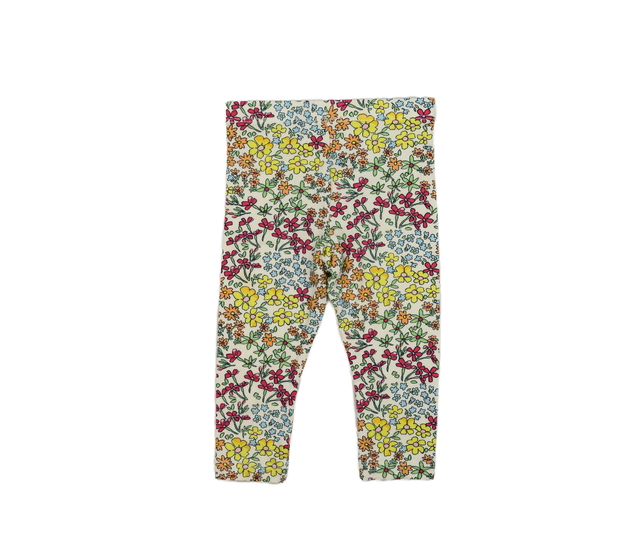 Krémové květinové legíny Primark 