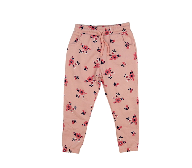 Růžové květinové tepláky F&F