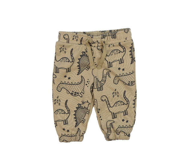 Hnědé tepláky s dinosaury Primark 