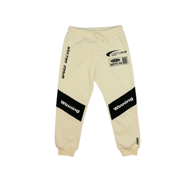 Krémové tepláky s černými detaily H&M