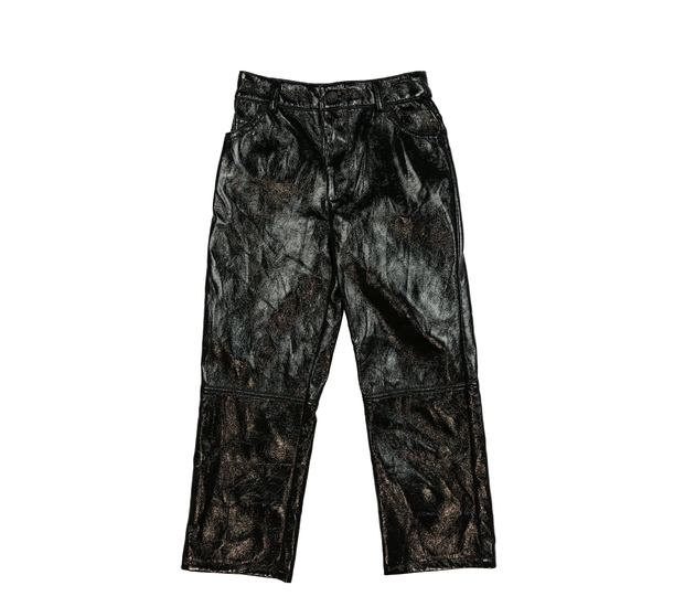 Černé lesklé kalhoty Primark 