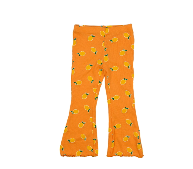 Oranžové zvonové legíny s citrony 