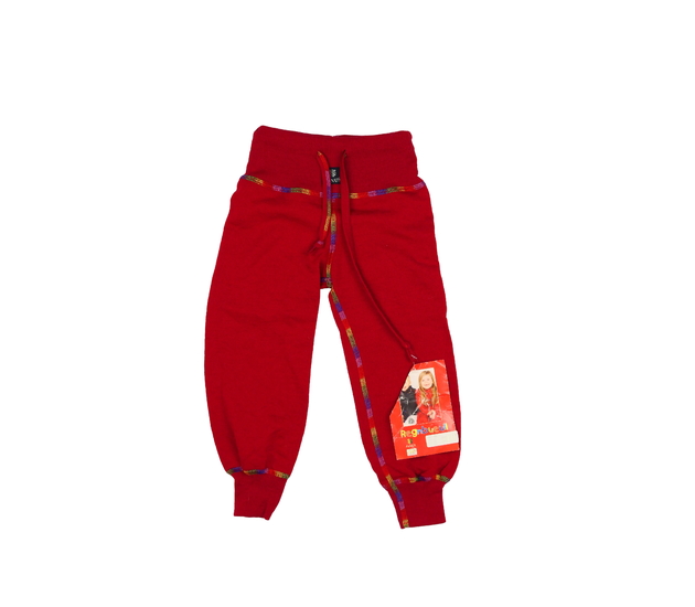 Nové červené tepláky 100% merino vlna