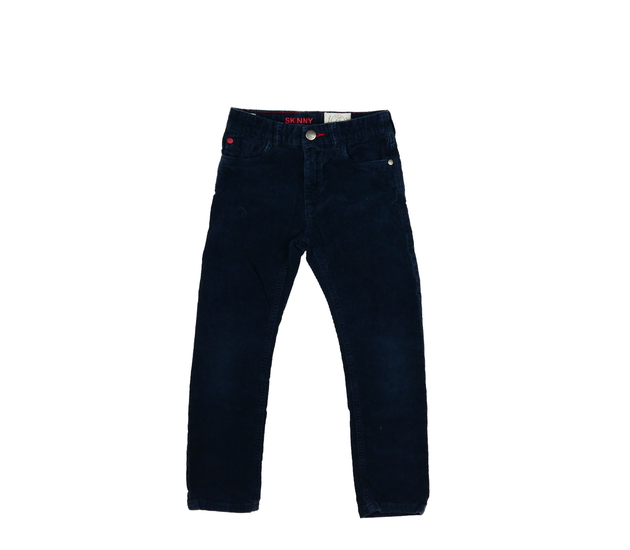 Modré manšestrové skinny kalhoty Next