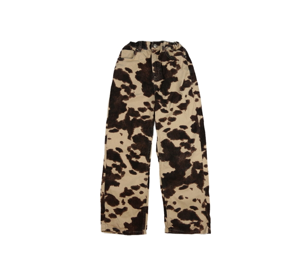 Hnědé vzorované široké rifle Primark 