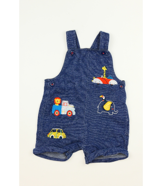 Modré laclové kraťasy s obrázky