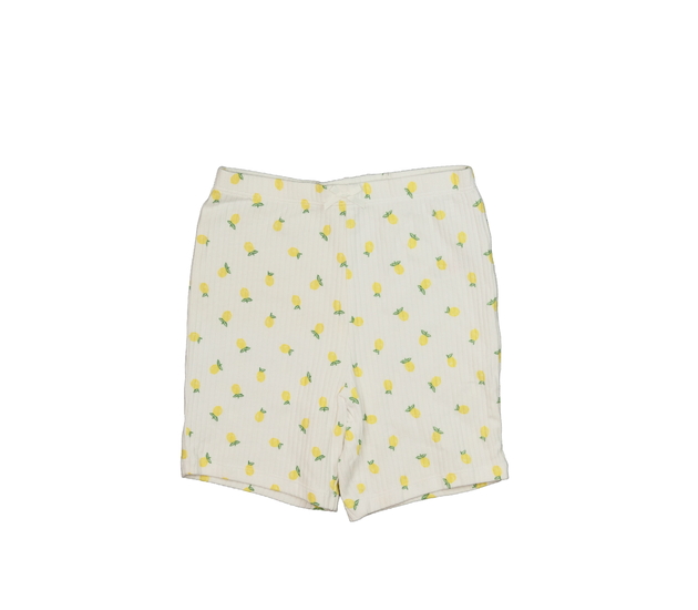 Krémové žebrované legínové kraťasy s citrony F&F