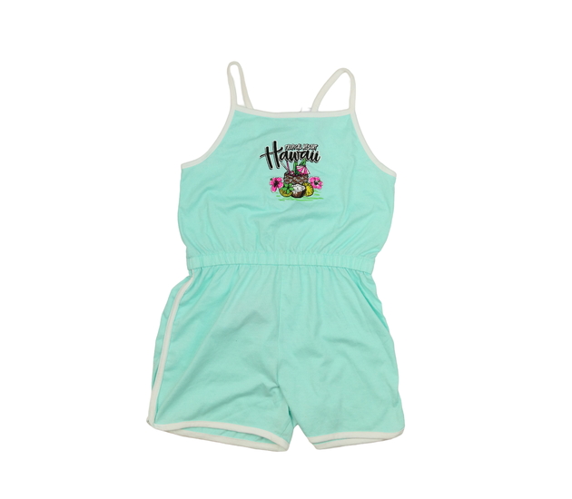 Tyrkysový kraťasový letní overal Primark