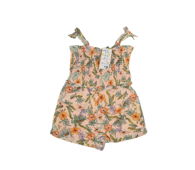 Nový růžový květinový kraťasový overal Primark