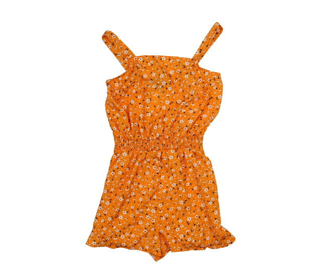 Oranžový vzdušný kraťasový overal New Look