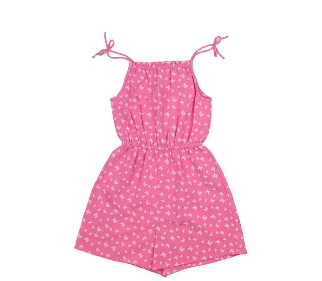 Růžový kraťasový overal s motýlky Primark