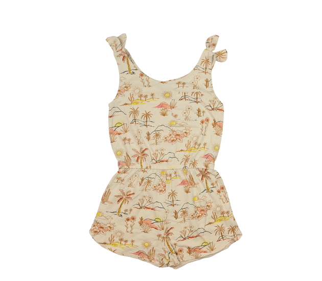 Hnědý kraťasový overal Tu