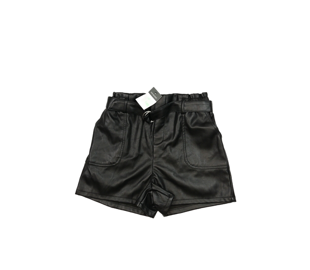 Nové černé koženkové kraťasy Primark