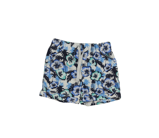 Šedé květinové kraťasy