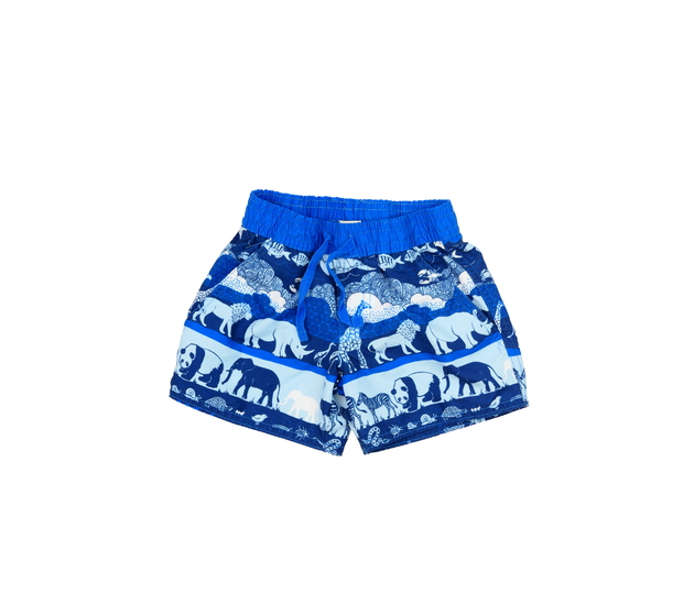 Modré letní kraťasy se zvířátky Monsoon