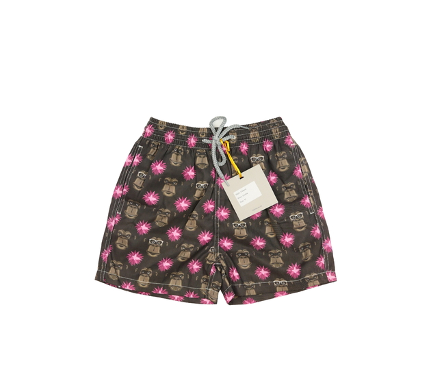 Nové hnědé kraťasy s opicí 