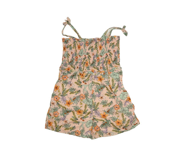 Růžový květinový kraťasový overal Primark