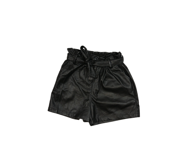 Černé koženkové kraťasy Next