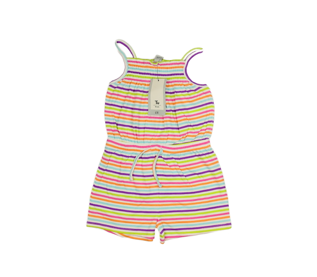 Nový pruhovaný kraťasový overal Tu