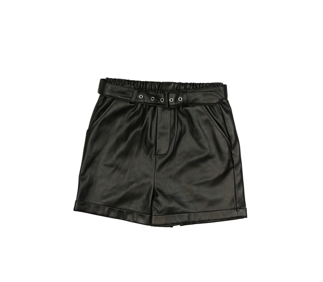 Černé koženkové kraťasy Primark