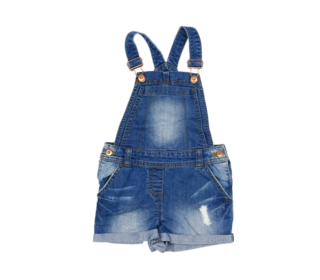 Modrý riflový kraťasový overal Tu