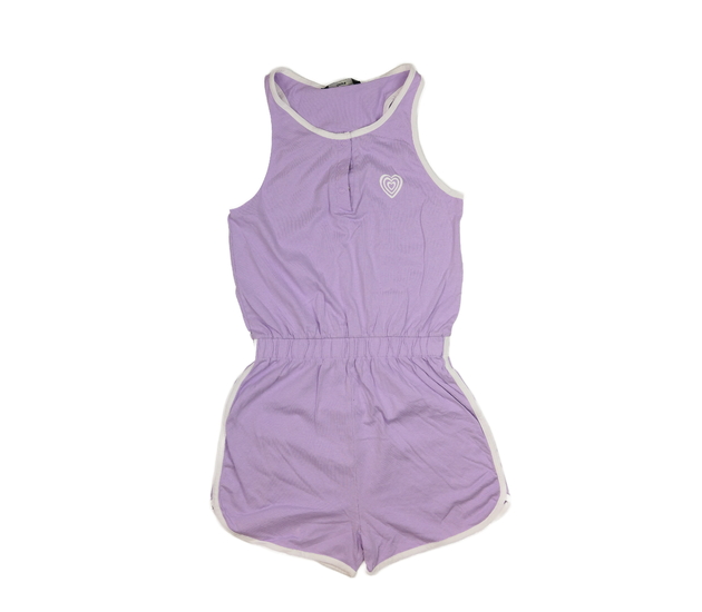 Fialový kraťasový overal George