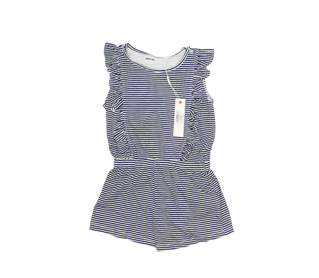 Nový pruhovaný overal s volánky 