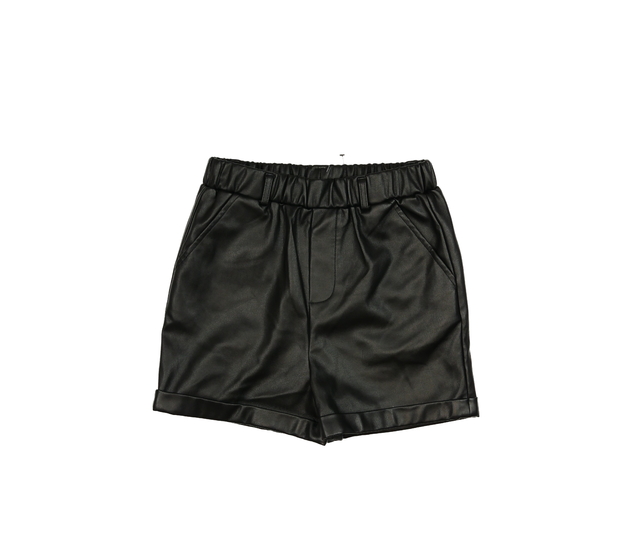 Černé koženkové kraťasy Primark