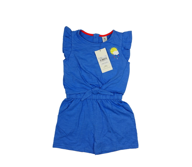 Nový modrý kraťasový overal Tu