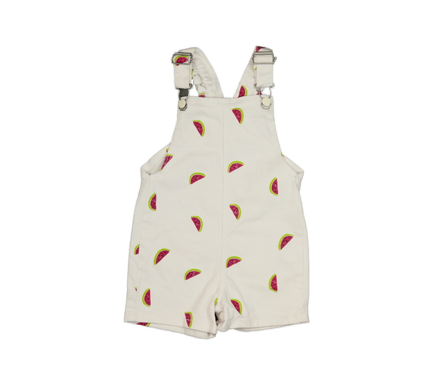 Bílé riflové kraťasy s laclem a melouny Primark