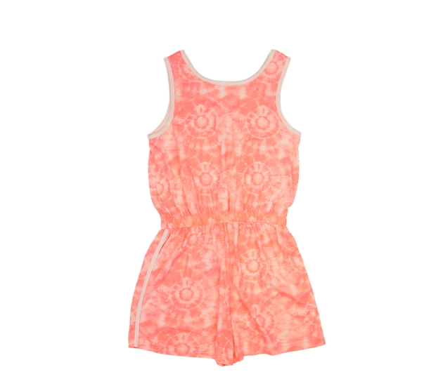 Světle růžový batikovaný kraťasový overal Primark