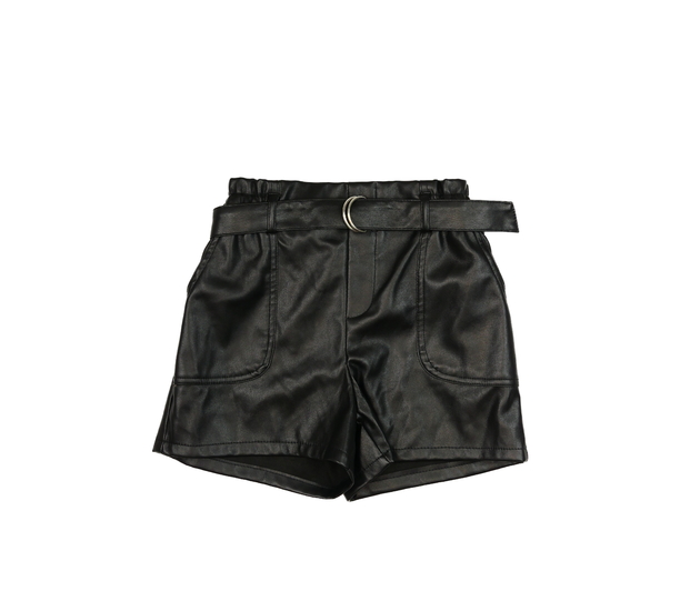 Černé koženkové kraťasy Primark