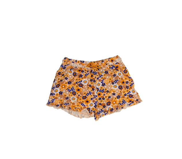 Květinové kraťasy s volánky Tu
