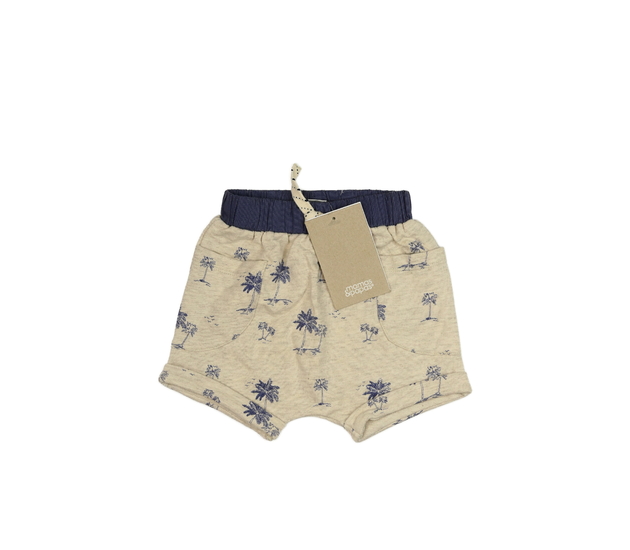 Nové hnědé kraťasy s palmami 