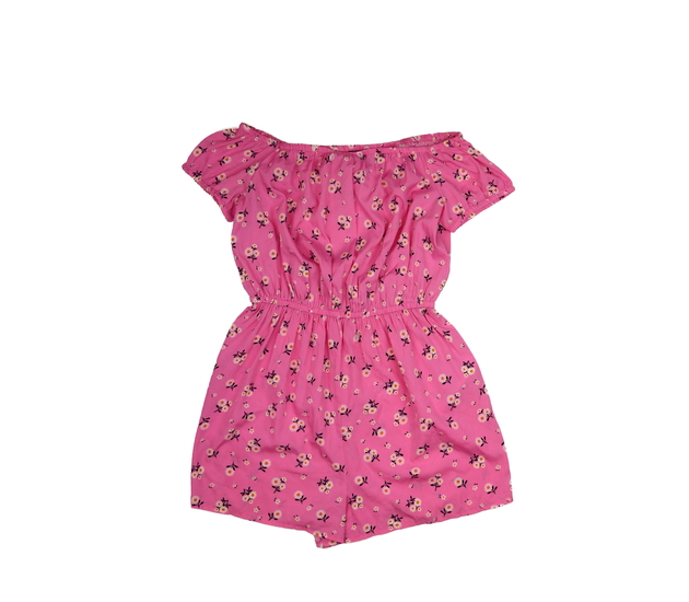Růžový vzdušný květinový kraťasový overal New Look