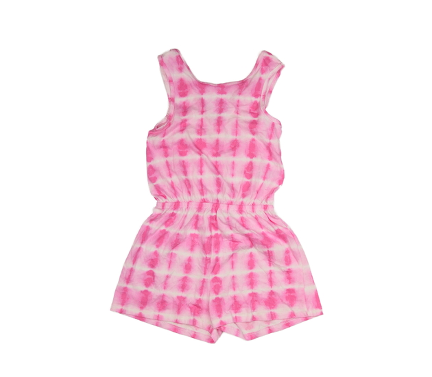 Růžový batikovaný kraťasový overal F&F