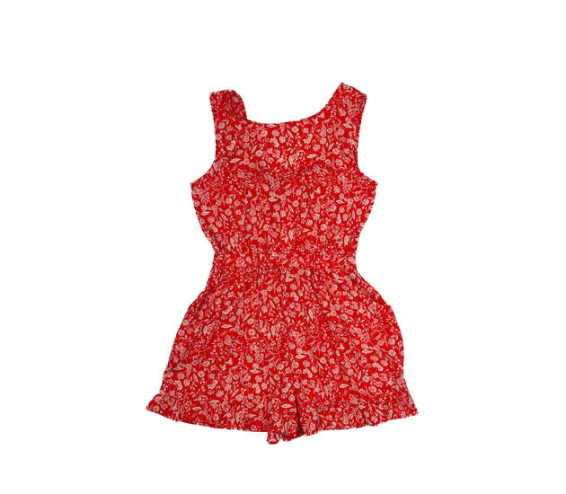 Červený vzdušný kraťasový overal Next