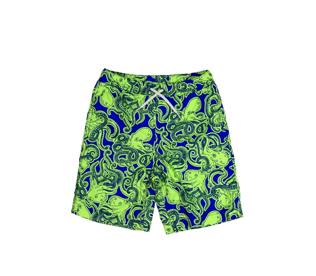 Modrozelené kraťasy s chobotnicemi a vnitřní síťko