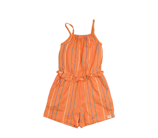 Oranžový pruhovaný kraťasový overal Nutmeg