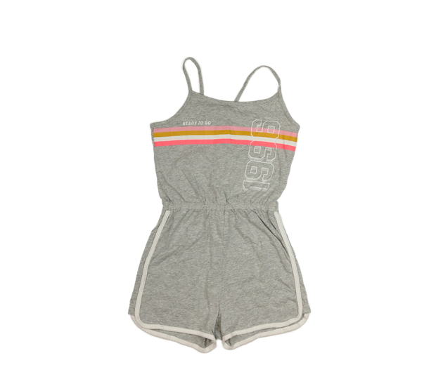 Šedý melírovaný kraťasový overal F&F