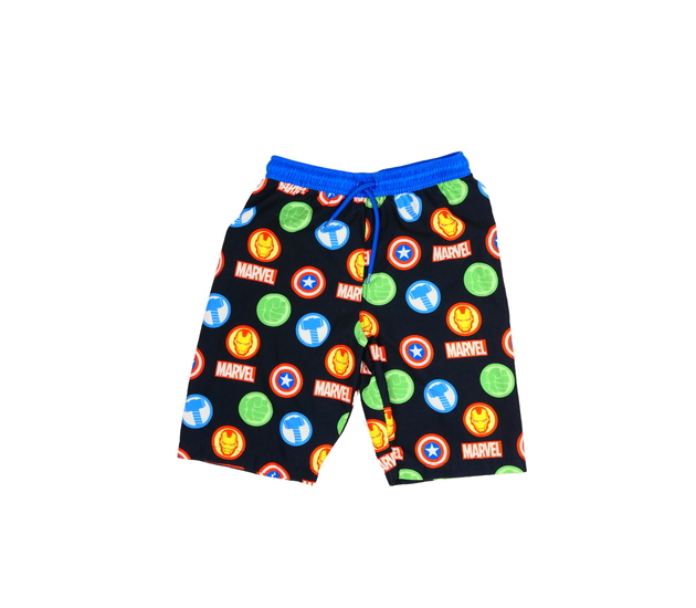 Černé kraťasy s hrdiny Marvel Primark