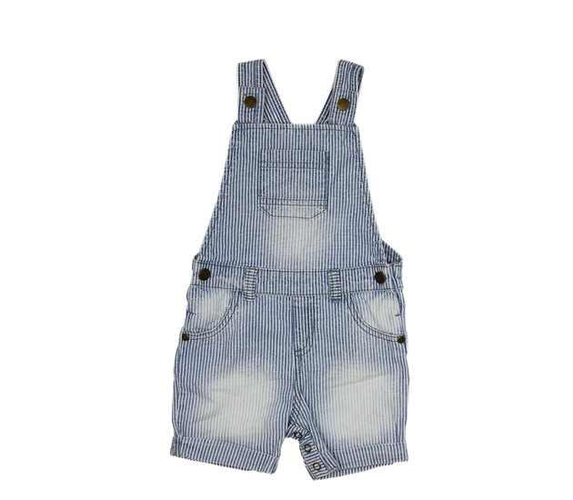 Modré pruhované kraťasy s laclem F&F