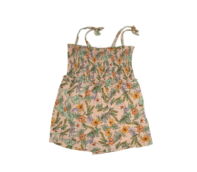 Růžový květinový kraťasový overal Primark