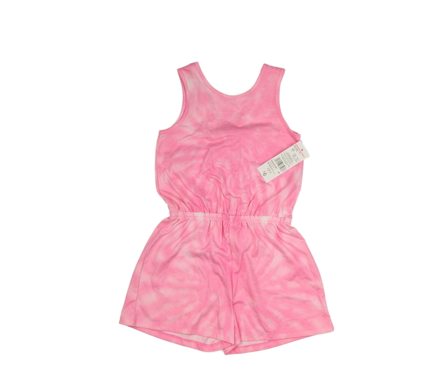 Nový růžový batikovaný kraťasový overal F&F
