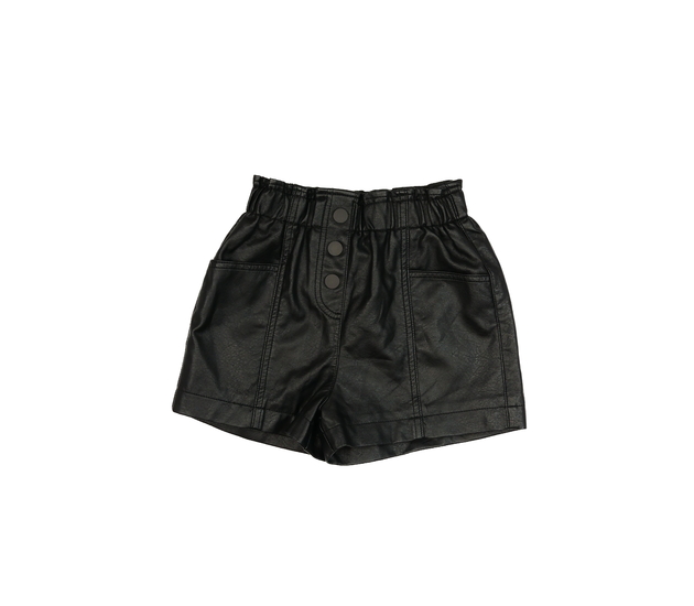 Černé koženkové kraťasy Next