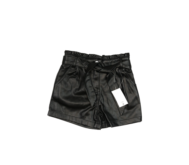 Nové černé koženkové kraťasy