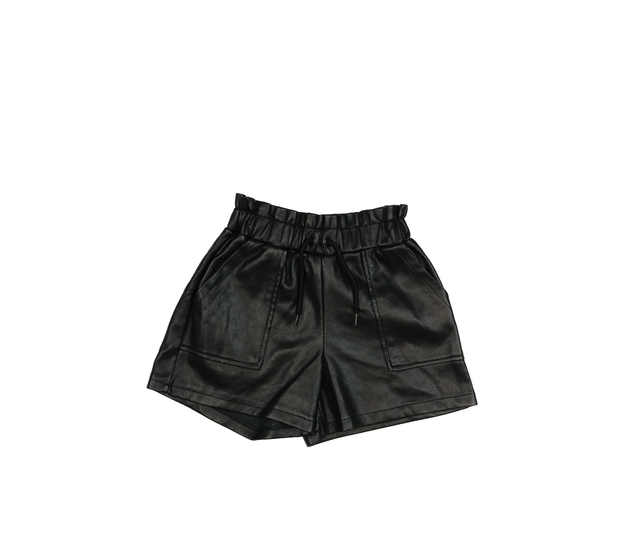 Černé koženkové kraťasy George