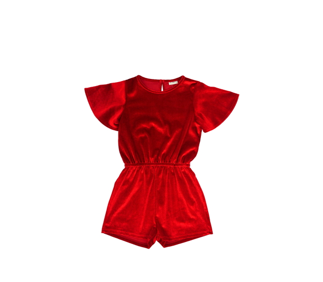 Červený kraťasový overal F&F
