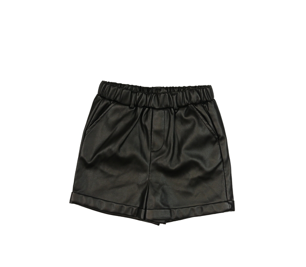 Černé koženkové kraťasy Primark